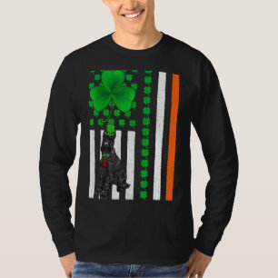 Irish American Flag Giant Schnauzer Dog St Patrick T-Shirt