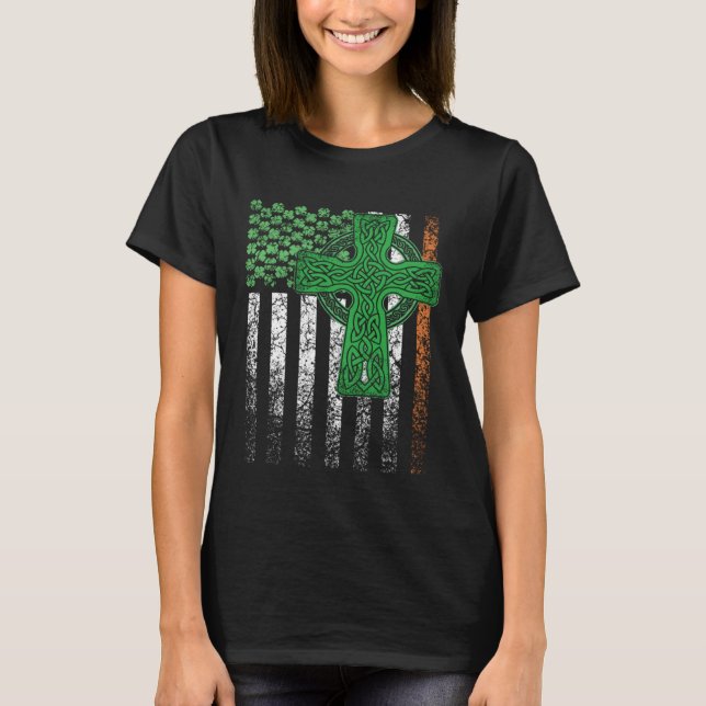 Irish American Flag Ireland Flag St Patricks Day C T-Shirt (Front)
