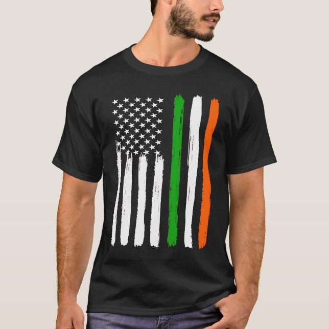 Irish American Flag Ireland Flag ST PATRICK'S DAY  T-Shirt (Front)