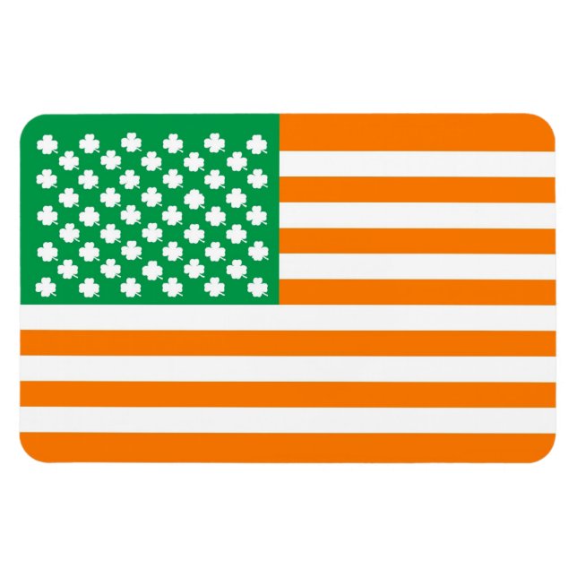 Irish american flag magnet (Horizontal)