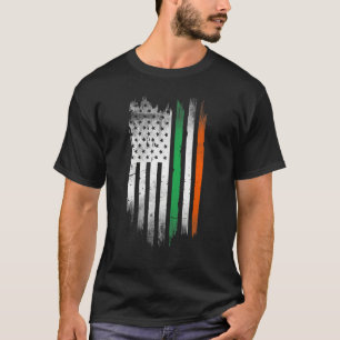 Irish American flag Patrick's day cool Ireland fla T-Shirt