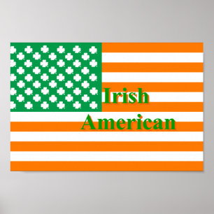 Irish american flag poster
