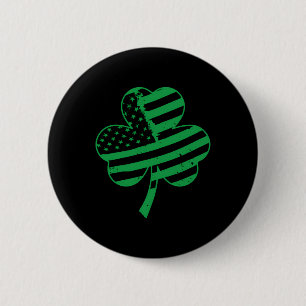 Irish American Flag Shamrock For 2 Inch Round Button