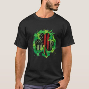 Irish American Flag - Shamrocked USA Firefighter G T-Shirt
