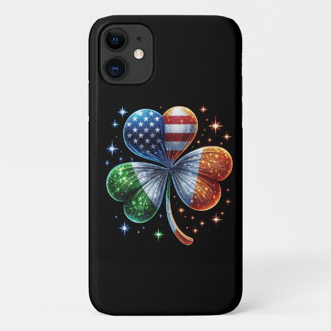 Irish American Flag  ST PATRICKS DAY Case-Mate iPhone Case (Back)
