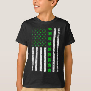 Irish American Flag St. Patrick's Day Shamrock  T-Shirt