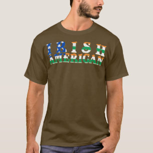 Irish American Flag with Irish Flag colours T-Shirt