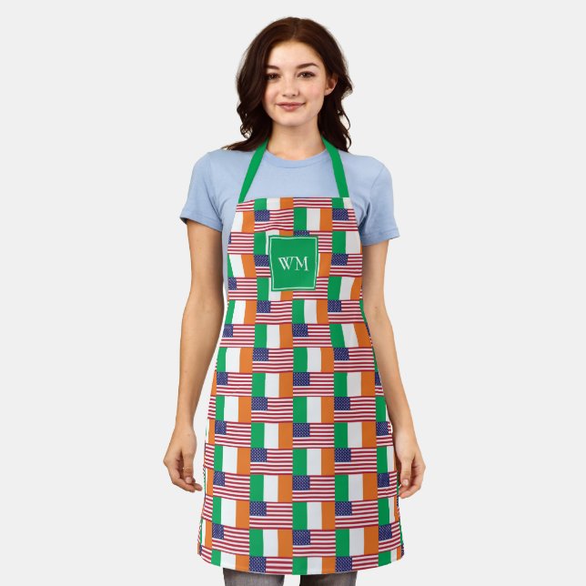 IRISH AMERICAN FLAGS | Monogram Apron (Worn)