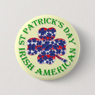 Irish American St Patrick's day 2 Inch Round Button