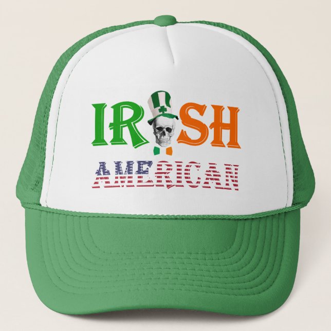 Irish American St Patrick's day Trucker Hat (Front)
