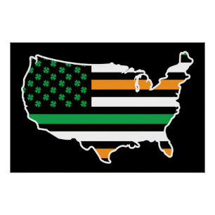 Irish-American USA US United States Ireland Poster