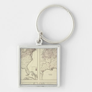 Irish and German Population 1870 Keychain