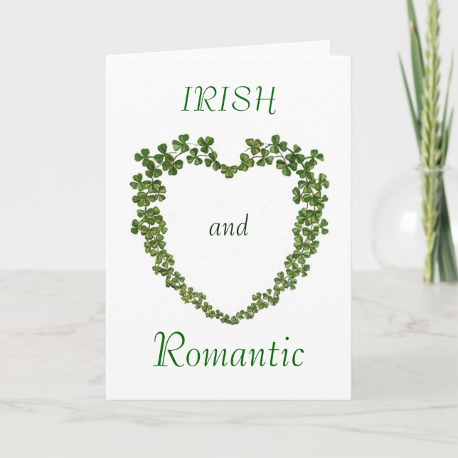 Irish and Romantic Valentines Card (Front)