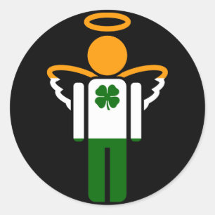 irish angel. classic round sticker