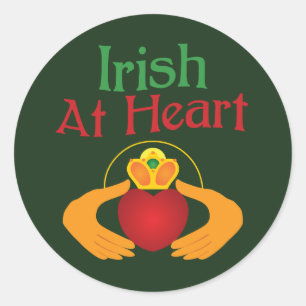 Irish At Heart Classic Round Sticker