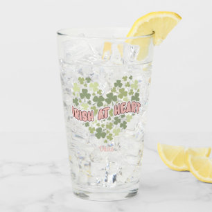 Irish at Heart St. Patrick's day Personalized Glass