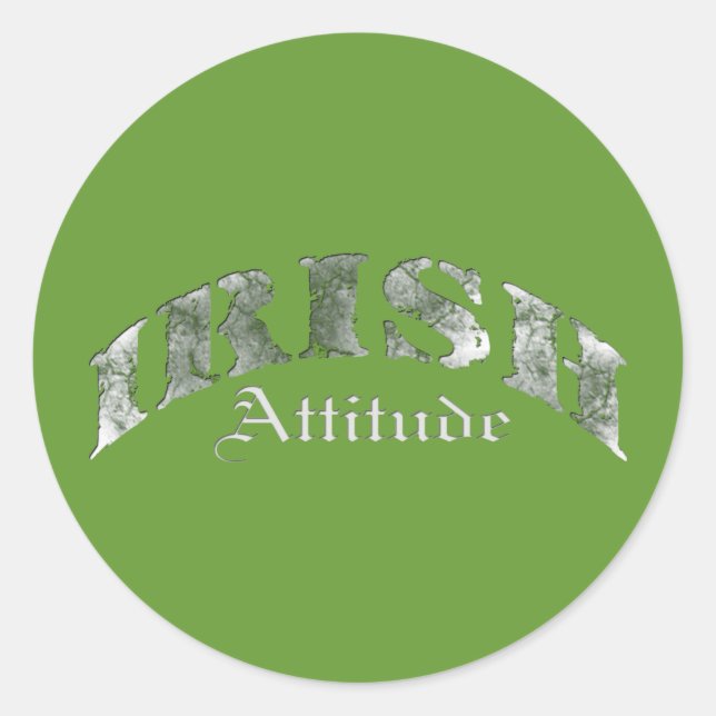 Irish Attitude Distress Classic Round Sticker (Front)