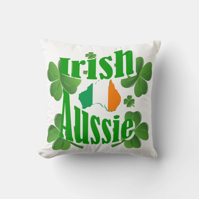 Irish aussie throw pillow (Front)