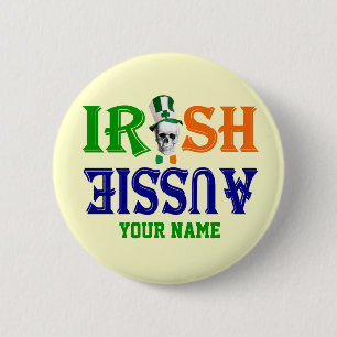 Irish Australian St Patrick's 2 Inch Round Button