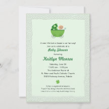 Irish Baby Buggy Shower Invitation