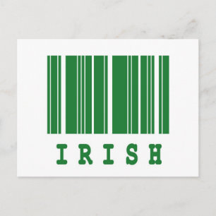 irish barcode design postcard