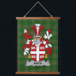 Irish Bath Coat of Arms Family Crest Hanging Tapestry<br><div class="desc">Irish Bath Coat of Arms Family Crest "This Irish Coat Of Arms hanging tapestry will look stunning on anyone's wall. The tartan, as the background, makes the clan badge pop with The Irish Coat Of Arms. Great as a wedding or anniversary gift for that special couple. Proud to be Irish!...</div>