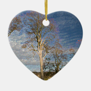 Irish Beech Trees Ceramic Ornament