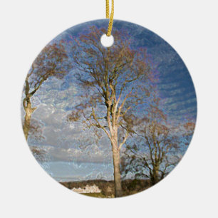 Irish Beech Trees Ceramic Ornament