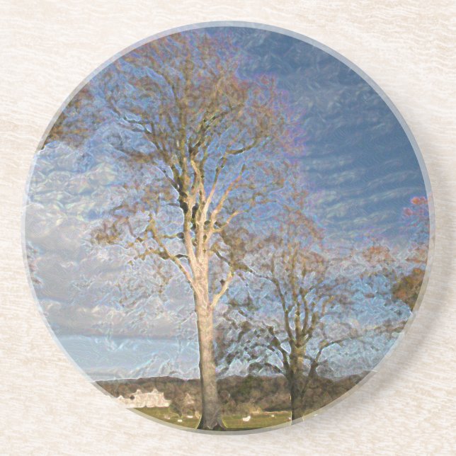 Irish Beech Trees Coaster (Front)