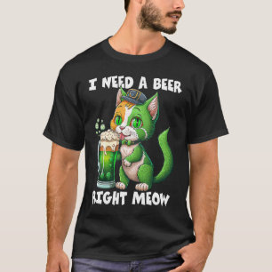 IRISH BEER CAT ST PATRICKS DAY DRINKING CAT 4 T-Shirt