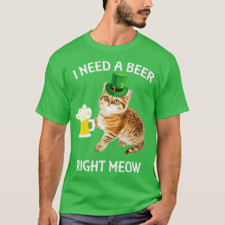 Irish Beer Cat St Patricks Day Drinking s Gift T-Shirt