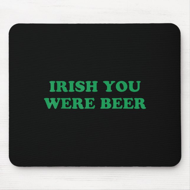 Irish beer funny clovers stamp st patrick's day mouse pad (Front)