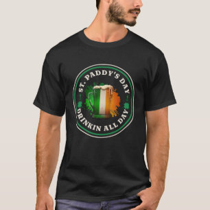 Irish Beer Ireland Flag St Patricks Day Drinking T-Shirt