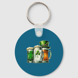Irish Beer Ireland Flag St Patricks Day  Keychain