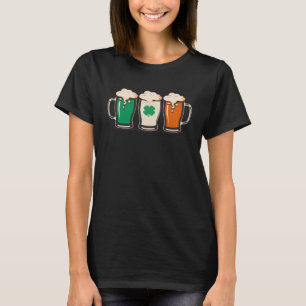 Irish Beer Ireland Flag St Patricks Day Shamrock D T-Shirt