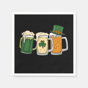 Irish Beer Ireland Flag St Patrick's Day Shamrock Napkin