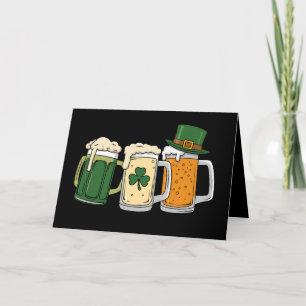 Irish Beer Ireland Flag St Patrick's Day Shamrock Thank You Card