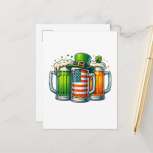 Irish Beer Ireland St Patricks Day Drinking Party Announcement Postcard