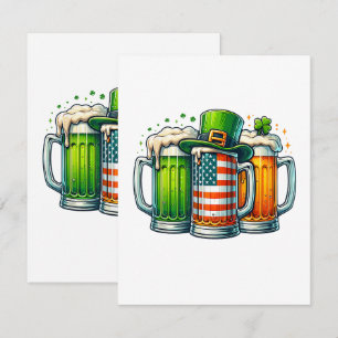 Irish Beer Ireland St Patricks Day Drinking Party Card