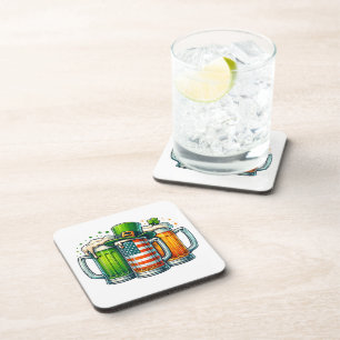 Irish Beer Ireland St Patricks Day Drinking Party Coaster
