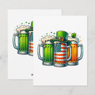 Irish Beer Ireland St Patricks Day Drinking Party Holiday Card