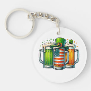 Irish Beer Ireland St Patricks Day Drinking Party Keychain