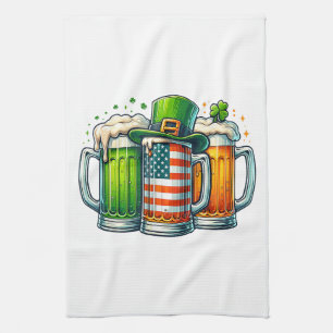 Irish Beer Ireland St Patricks Day Drinking Party Kitchen Towel