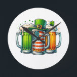 Irish Beer Ireland St Patricks Day Drinking Party Round Clock<br><div class="desc">Irish Beer Ireland St Patricks Day Drinking Party</div>