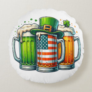 Irish Beer Ireland St Patricks Day Drinking Party Round Pillow