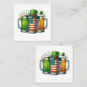 Irish Beer Ireland St Patricks Day Drinking Party Square Business Card