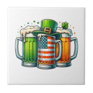 Irish Beer Ireland St Patricks Day Drinking Party Tile