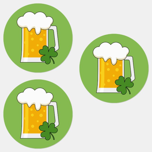 Irish Beer Mug with Shamrock Clover  (Group)