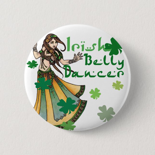 Irish Belly Dancer 2 Inch Round Button (Front)