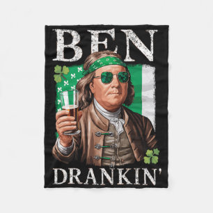 Irish Ben Drankin Beer - St Pattys Men And Women 1 Fleece Blanket